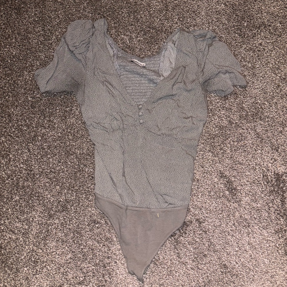 Abercrombie green floral bodysuit